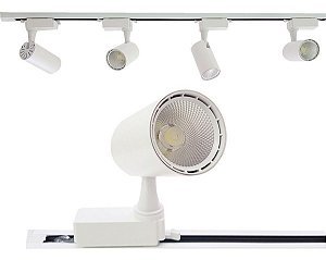 Spot LED de Trilho 7W Branco Bivolt Branco Frio 6000K - Roya