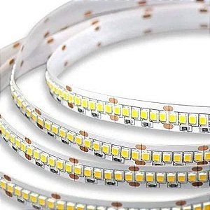 Fita LED 3528 5M 24V S/ Silicone 24W/M IP20 240 LED/M 2600lm/M Branco Frio 6000K